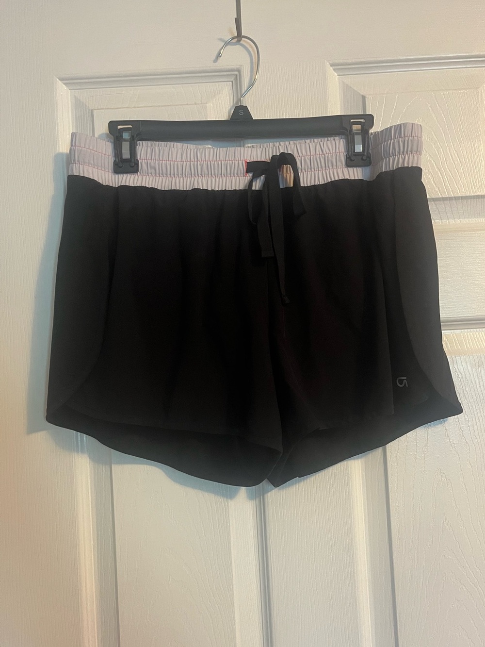 GAP Black Athletic Shorts with Pale Pink Elastic Waistband